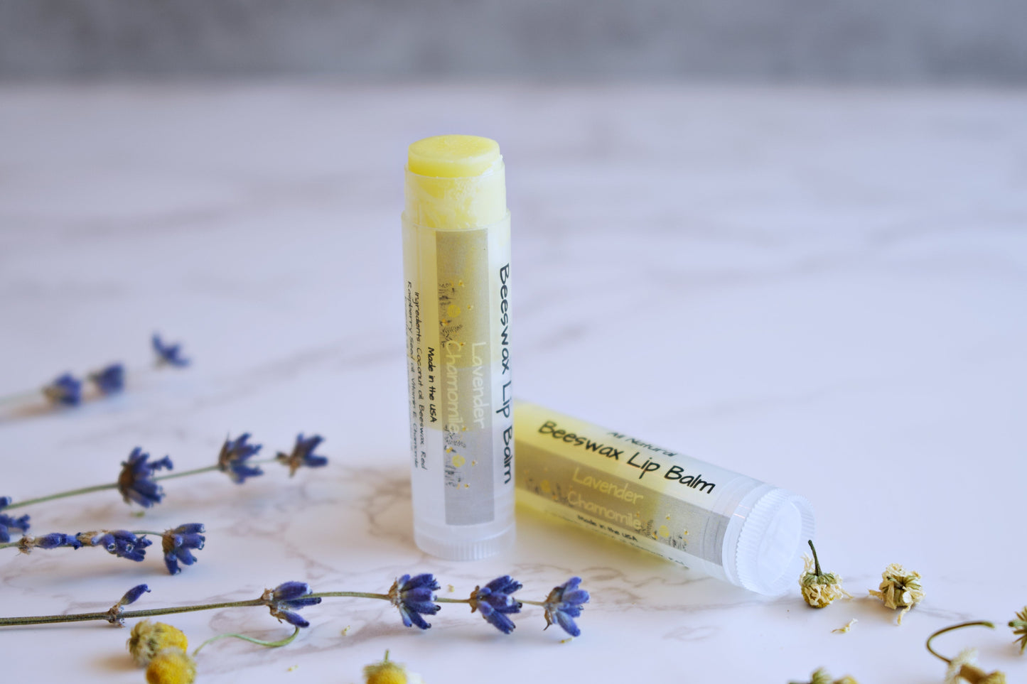 Lavender and Chamomile Beeswax Lip Balm