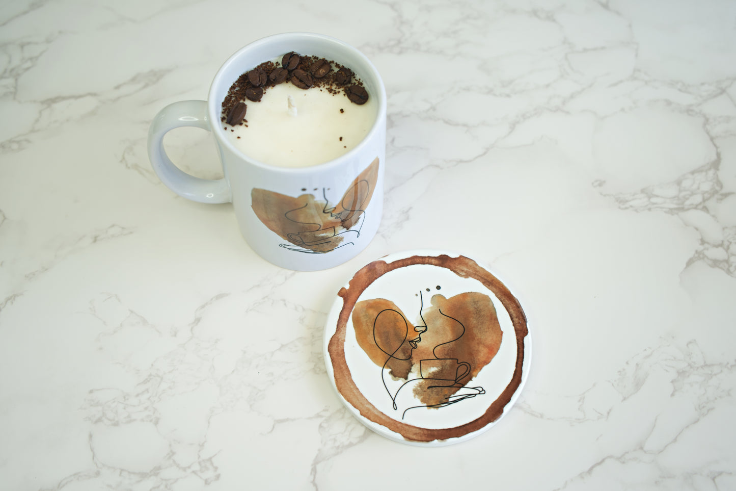 French Vanilla Latte Candle in a Mug