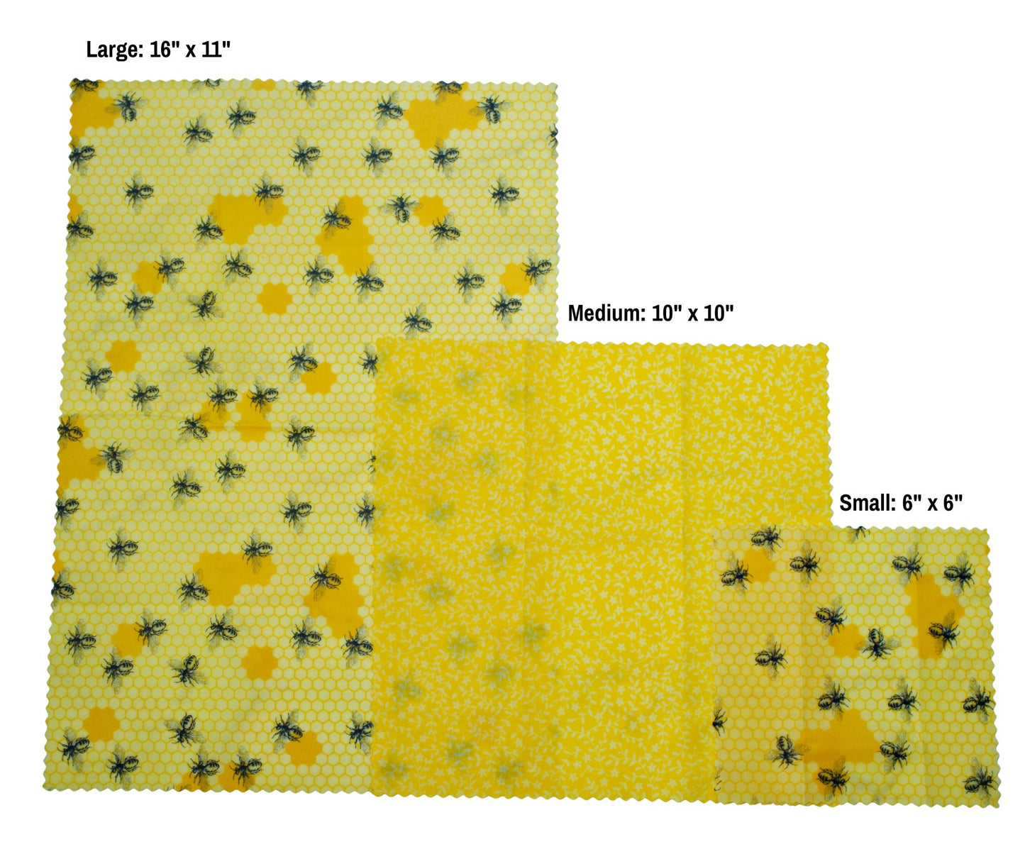 Beeswax Food Wraps - 3 Pack